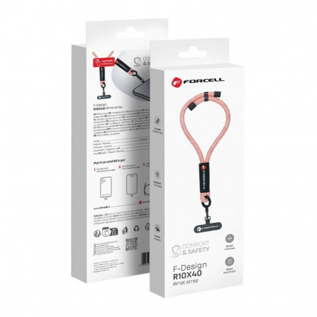 Forcell FORCELL F-DESIGN R10X40 wrist phone lanyard with adjustable length (max 20cm in the loop) pi