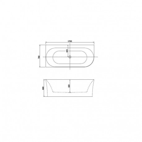 BATH STANDING TO WALL 139778R 170 LEFT
