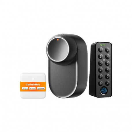SwitchBot Ultra 3-in-1 smart lock with Hub Mini Matter control panel and Keypad keypad