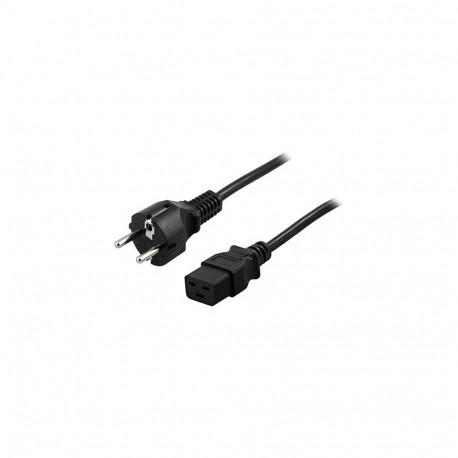 POWER CABLE 1.0m, black, C19 - CEE 7/7