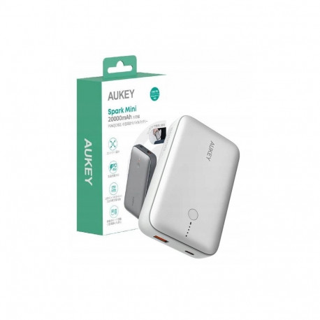 AUKEY PB-Y57 Spark Mini 20000mAh kompaktne kiire laadimise akupank valge