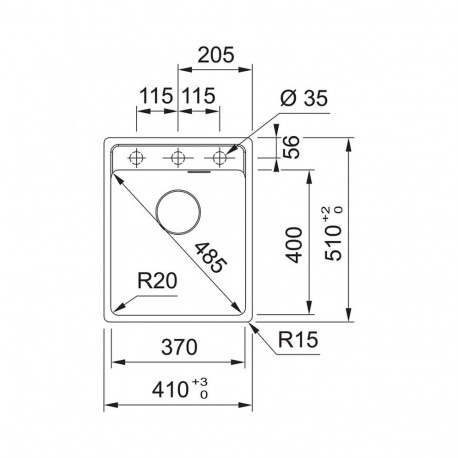 Franke Maris MRG 610-37 must matt köögivalamu 114.0658.583