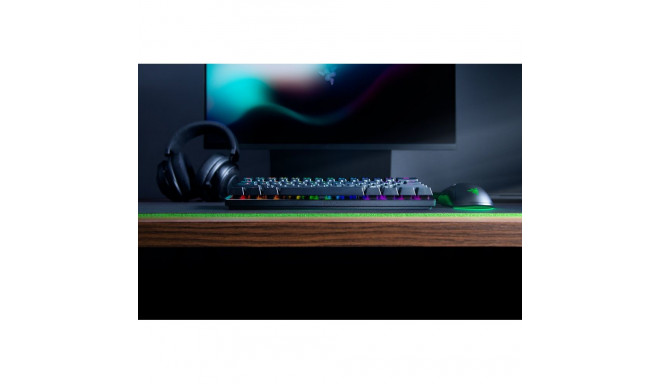 Razer Huntsman Mini juhtmega mänguklaviatuur, USB, RGB LED, US Int, clicky optiline lüliti, must