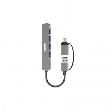 PORT CONNECT | Hub USB-C/USB-A vers 4 ports USB-A 3.0 5Gbps