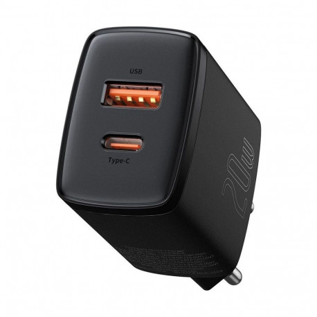 Baseus Compact Charger 1x USB-A 1x USB-C 3A (CCXJ-B01)