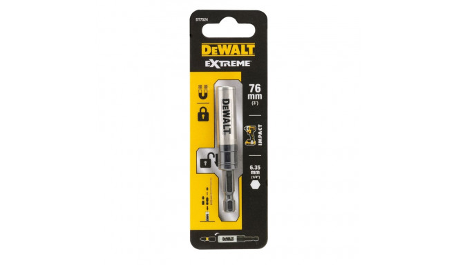 Magnetic, locking bit holder 76 mm, DeWalt