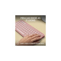 Logitech Pebble Keys 2 K380s Wireless Keyboard, RF Wireless+Bluetooth, US INT, Tonal Rose
