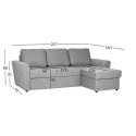 Corner sofa bed INGA grey
