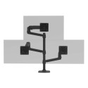 Ergotron LX Dual Monitor Arm, monitor mount (black)