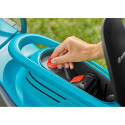 GARDENA Cordless Lawnmower PowerMax 30/18V P4A Ready-To-Use Set, 18V (black/turquoise, Li-Ion batter