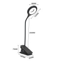 Mini Wozinsky Wireless LED Reading Lamp with Clip + USB-C Cable - Black