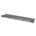 Digitus CAT 6, Class E High Density Patch Panel, shielded, black