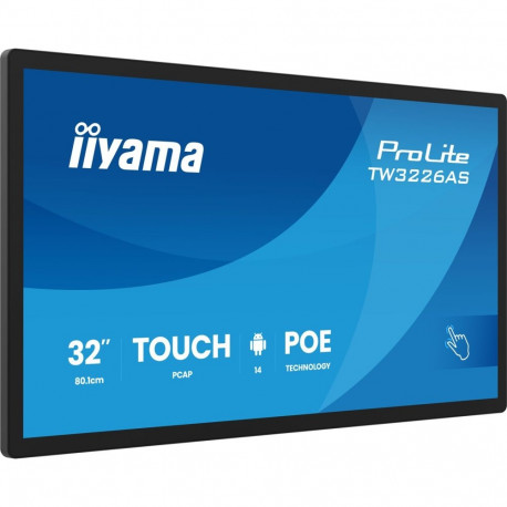 iiyama TW3226AS-B3P reklaamiekraan kioskidisain 80 cm (31.5") LED Wi-Fi 430 cd/m² Full HD must puute