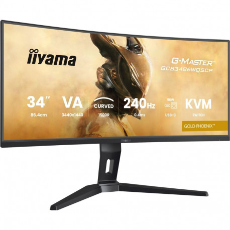 iiyama G-MASTER GCB3486WQSCP-B1 computer monitor 86.4 cm (34") 3440 x 1440 pixels UltraWide Quad HD 