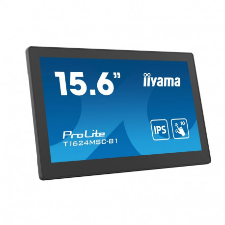 iiyama T1624MSC-B1 arvutimonitor 39.6 cm (15.6") 1920 x 1080 pikslit Full HD LED puuteekraan must