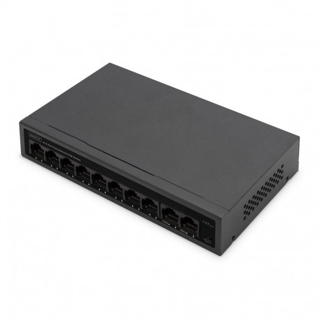 Digitus 8-porti kiire Ethernet PoE võrgulüliti, lauapealne, haldamata, 60 W, af/at