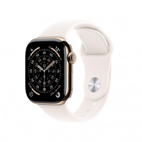Apple Watch Series 11 GPS + Cellular 46mm kuldne titaanist korpus hele roosa spordirihmaga - M/L