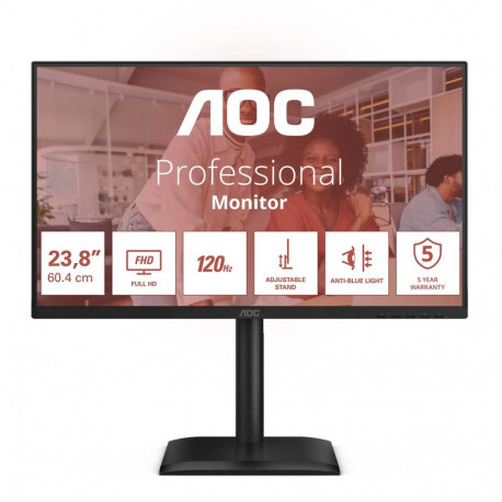 AOC E4 24E4CV arvutimonitor 60.5 cm (23.8") 1920 x 1080 pikslit Full HD LED must