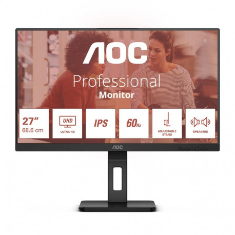 AOC E3 U27E3UF arvutimonitor 68.6 cm (27") 3840 x 2160 pikslit 4K Ultra HD LED must