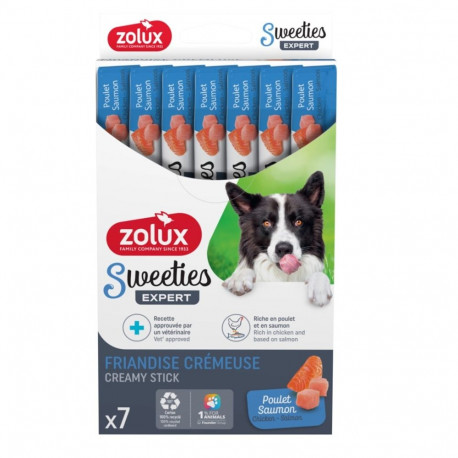 ZOLUX Sweeties lõhe ja kanaga koeramaius 7x14g