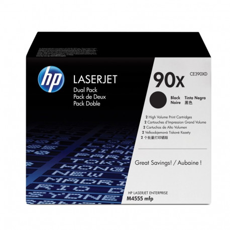 HP toonerikassettide kaksikpakk 90X CE390XD
