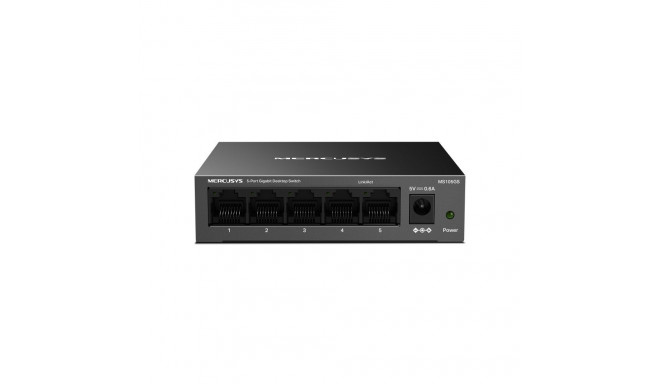 Mercusys MS105GS - lauaarvuti lüliti, 5 gigabitist porti, must