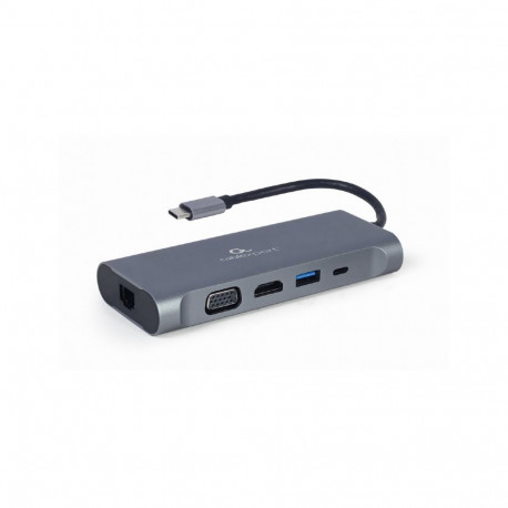 Gembird A-CM-COMBO7-01 notebook dock/port replicator USB 3.2 Gen 1 (3.1 Gen 1) Type-A Grey