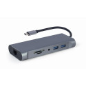 Gembird A-CM-COMBO7-01 USB 3.2 Gen 1 (3.1 Gen 1) Type-A hall sülearvuti dokk/portide replikator