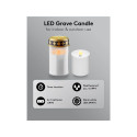 No Name LED Grave Candle with Timer, white