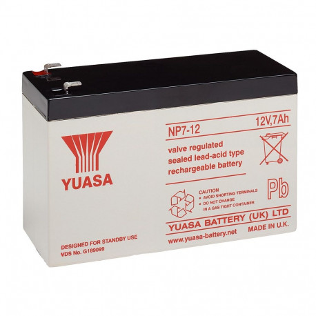 Yuasa lead acid battery 12 V, 7,0 Ah (NP7-12L)