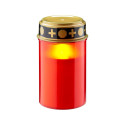 No Name LED Grave Candle with Timer, red