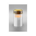 No Name LED Grave Candle with Timer, white