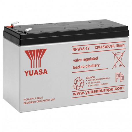 Yuasa lead acid battery 12 V, 8,5 Ah (NPW45-12)