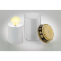 No Name LED Grave Candle with Timer, white
