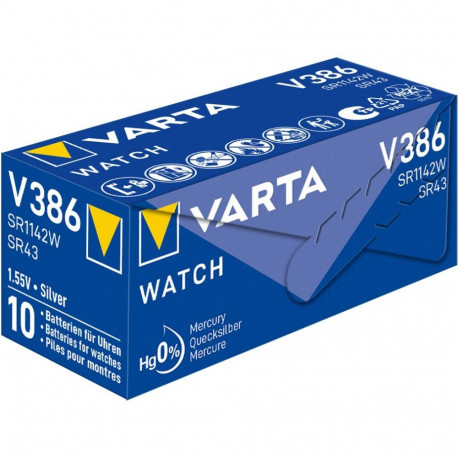 Varta SR43 (V386) patarei, 10 tk karbis