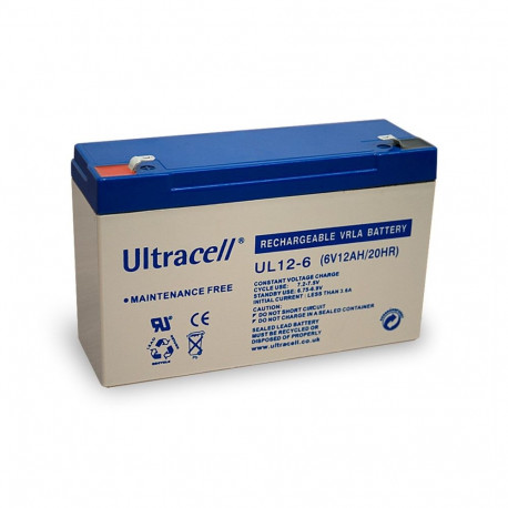 Ultracell pliiaku 6 V, 12 Ah (UL12-6)