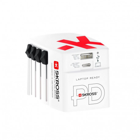 Skross reisadapter World USB laadija AC65PD