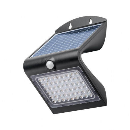 Goobay LED Solar Wall Light with Motion Sensor, 4 W, Black