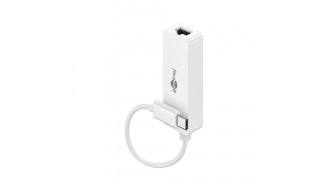 Goobay USB-C Ethernet Adapter, white
