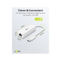 Goobay USB-C™ Etherneti adapter, valge