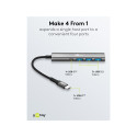Goobay Slim 4-Port USB Hub, USB-C™ to USB-C™/USB-A, 5 Gbit/s