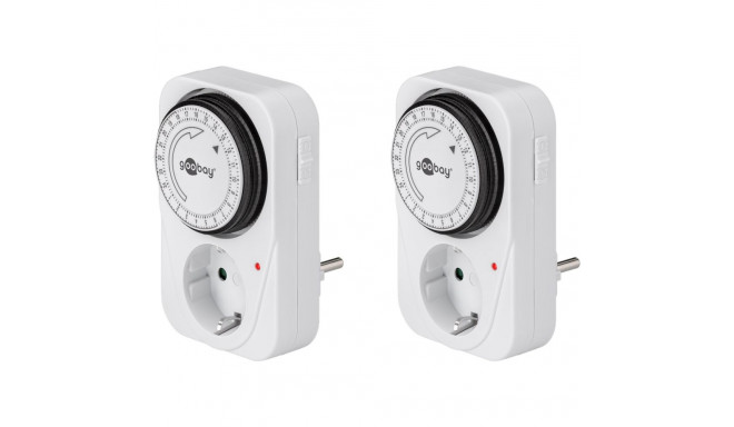 Goobay Set of 2, Analogue Timer 2 pcs. in cardboard box
