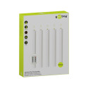 Goobay Set of 5 LED Real Wax Rod Candles, white, incl. Remote Control