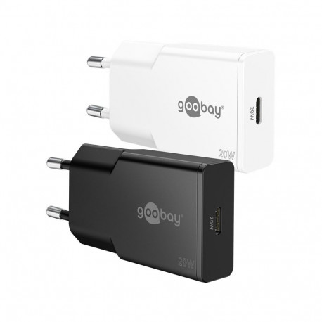 Goobay USB-C™ PD GaN Fast Charger Slim (20 W) white white