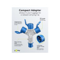 Goobay CEE Adapter, CEE Plug to 3x CEE Coupler