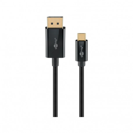 Goobay USB-C™ DisplayPort™ kaabel, 1 m, must
