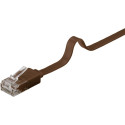 Goobay CAT 6 Flat Patch Cable, U/UTP, dark brown 3 m