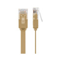 Goobay CAT 6 Flat Patch Cable, U/UTP, light brown 10 m