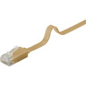 Goobay CAT 6 Flat Patch Cable, U/UTP, light brown 10 m