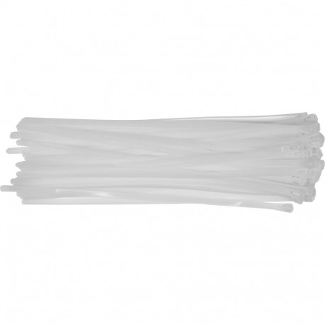 Yato YT-70666 releasable cable ties, 7.6x350mm, 50pcs, white, nylon PA66, 22kg, 85mm